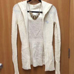 A&F Long Sleeve Hooded Cardigan